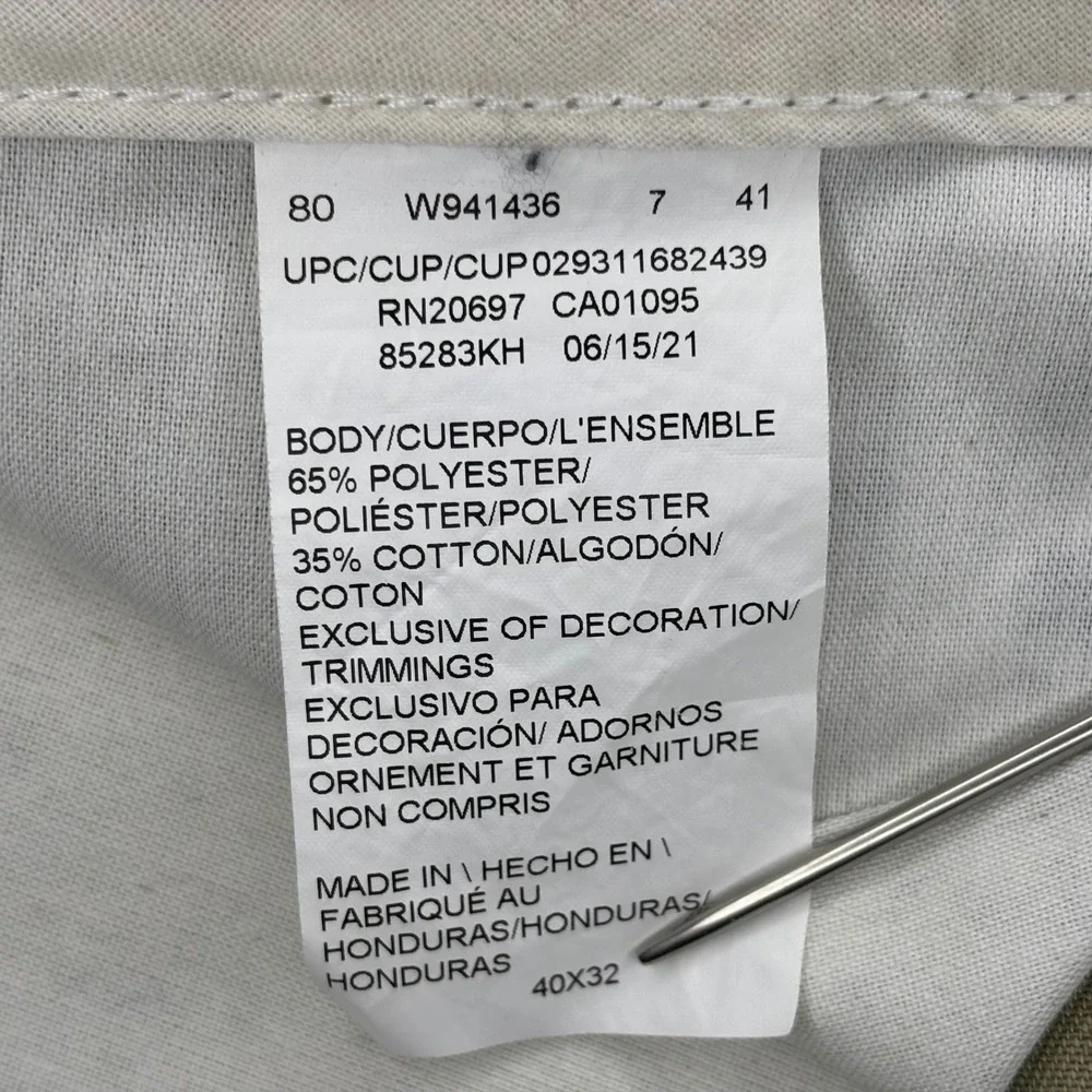 Dickies Mens 40x32 Khaki Loose Fit Double Knee Work Wear Pants Tan Trousers